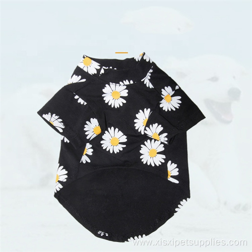 Print Clothes Comfortable Pet Cotton Daisy Shirt